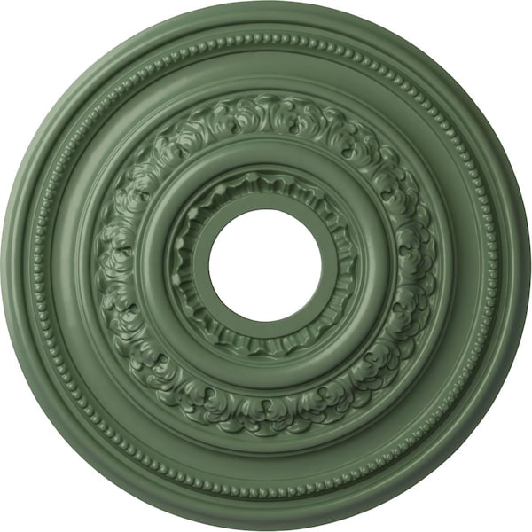 Ekena Millwork Orleans Ceiling Medallion (Canopies up to 4 5/8"), 17 5/8"OD X 3 5/8"ID X 1 7/8"P, Athenian Green CM17OLAGF - main